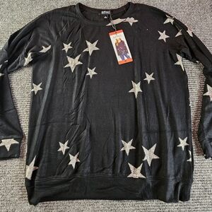 Womens Buffalo David Bitton Black Star Sweater New With Tags Medium